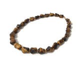One of a Kind Chunky tiger eye beaded necklace, statement chakra jewelry by Athénaïs Jewelry and Art, Protection talisman chakra healing gemstones necklace 