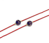 Italian Murano Red String of Fate ~ Purple & Gold