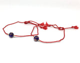 Italian Murano Red String of Fate ~ Purple & Gold