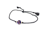 Italian Murano Red String of Fate ~ Purple & Gold