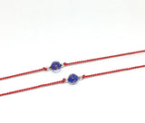 Lavender & Gold Italian Murano Lucky String of Fate Bracelet / Anklet