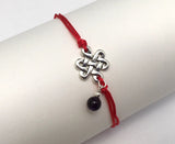 Celtic Knot Silk String of Fate & Amethyst Charm