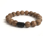 Men worry beads mala bracelet obsidian sandalwood chakra heaing bracelet
