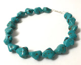 bold and chunky turquoise statement necklace