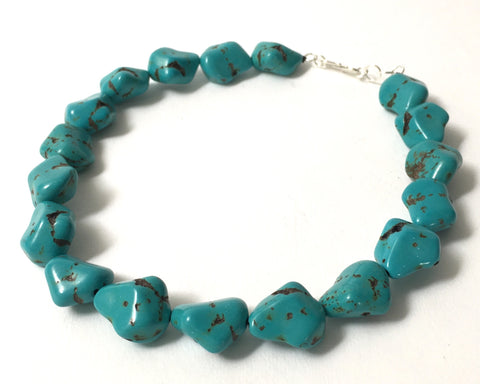 bold and chunky turquoise statement necklace