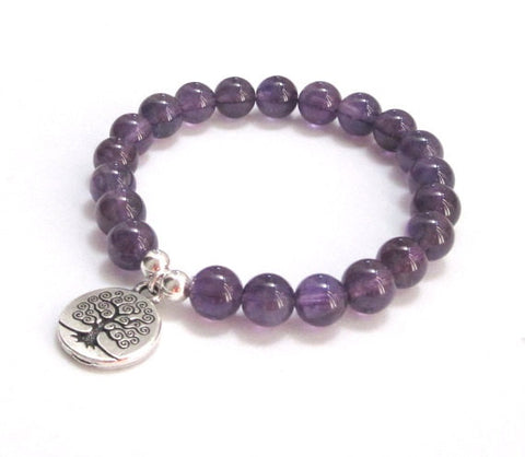 Tree of Life and Amethysts ~ Meaningful. Inspirational. Chakra Healing Crystals Jewelry from Athenais Jewelry.