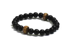 Men Beaded Bracelet, Mala Beads Onyx Chakra Healing Inspirational Buddhist Zen Meditation Prayer Bracelet, Chinese Words Buddhist Mantra Yoga Guru Inspiring Gifts for him, Prayer Mantra Wood Beads, Worry Beads