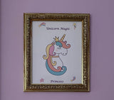 Unicorn  Princess Wall Art,  Unicorn Magic Poster for Download, Unicorn art print, PDF download art card