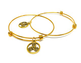 Celtic Charm Bangle ~ Infinity Knot & Triskele