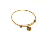 Celtic charm bracelet, Celtic Pendant gold bangle bracelet with  Infinity Knot charm fo women and men, Scottish jewelry Celtic jewelry, Talisman jewelry, endless love growth