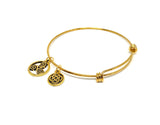 Celtic Charm Bangle ~ Infinity Knot & Triskele