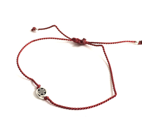 Celtic Endless Knot Bracelet, Red Silk String of Fate, Promise Bracelet, Irish Bracelet, Mystic Knot Infinity Love Knot Bracelet, Valentines Day Gift for Couples