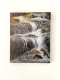 Waterfalls Landscape Painting (Print on Canvas 16" x 20" x 1")