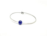 Minimalist Silver Bangle ~ Add a Gemstone, Add a Charm!