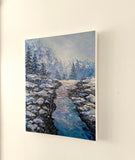 Winter's Cheer - Canadian Winter Landscape Painting (Print on Canvas 16" x 20" x 1")