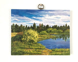 The Lake - Original Landscape Painting on Wood Panel (11" x 8" x 1")