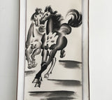 Two Galloping Horses Ink Brush Chinese Painting & Calligraphy - Horses Arrived, Success!