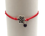 Celtic Knot Silk String of Fate & Amethyst Charm
