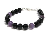 Amethyst & Onyx Chakra Bracelet