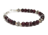 Gorgeous Red Garnets, Silver and Gold