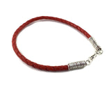 Athenais Emporium Leather bracelet, red bracelet, chilli pepper red borolo braided leather bracelet for men, women, couples, wedding