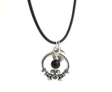 Claddagh  ring pendant and onyx chakra stone charm ~ Love. Friendship. Loyalty. Strength. Celtic, Crown, Heart, Hands, Irish jewelry neckacle for men and women,