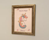 Unicorn Magic Princess Art Print for download, ready to print unicorn poster , DIY home decor wall art