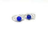 Blue gemstone rings, lapis lazuli ring, chakra ring, intuition ting, manifestation ring, evil eye ring, Celtic spiral ring, couples promise ring for girlfriend