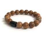 Protection talisman mala bracelet, Meditation worry beads obsidian sandalwood chakra heaing bracelet