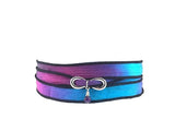 Amethyst & Rainbow Silk Ribbon ~ Necklace. Bracelet. Anklet.