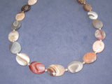 Fertility necklace, chakra healing crystals necklace , Botswana Eye agates necklace