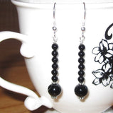Onyx Stones Sterling Silver Dangles