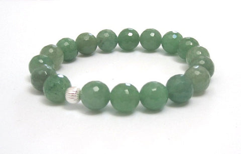 Green Aventurines Chakra Bracelet, Prosperity and Balance Mala Bracelet