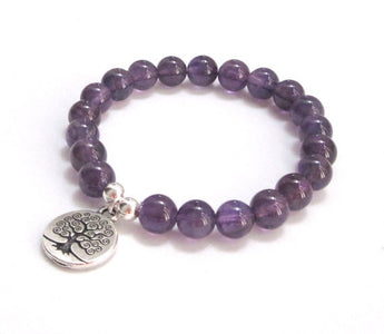 Tree of Life and Amethysts ~ Meaningful. Inspirational. Chakra Healing Crystals Jewelry from Athenais Jewelry. 