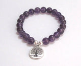 Tree of Life and Amethysts Bracelet, Worry Beads, Meditation. Meaningful. Inspirational Jewelry Athenais Emporium