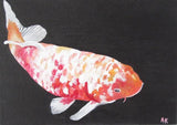 Koi Fish Art Note Card, Greeting Card, Koi Invitation Card, Thank you card, All purpose Koi Fish Card, Koi Fish in Japanese Tea Garden, San Francisco