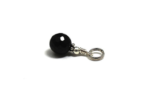 Onyx Gemstone Sterling Silver Charm Pendant - Bracelets, Necklaces, Brooches
