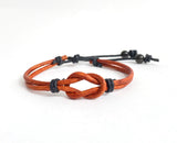 Celtic Infinity Knot Leather Bracelet ~ Strength. Protection.