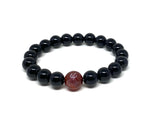 Onyx stones Mala beads bracelet, Agate bead lotus and Buddha bead chakra healing stones bracelet , men bracelet, grounding strength mala beads