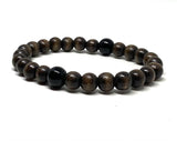 Wood bracelet for men, onyx stones  chakra bracelet , men casual bracelet protection  success
