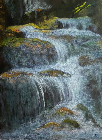 The West Virginia's Mill - Leyla Diamond Art - Paintings & Prints,  Landscapes & Nature, Waterfalls - ArtPal