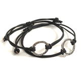 Couples Bracelets Infinity Circle Pendant Anklet Choker Necklace Athenais Jewelry