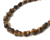 Chunky tiger eye beaded necklace, chakra jewelry by Athénaïs Jewelry and Art, Protection talisman chakra healing gemstones necklace 