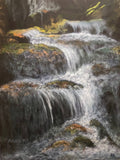 untitled waterfalls painting original landscape painting, Canadian artist Anais